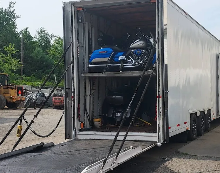 Safe motorcycle shipping with full insurance coverage and condition documentation