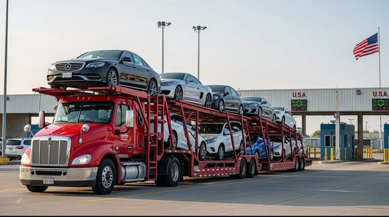 Open car transport broker coordinating vehicle shipment